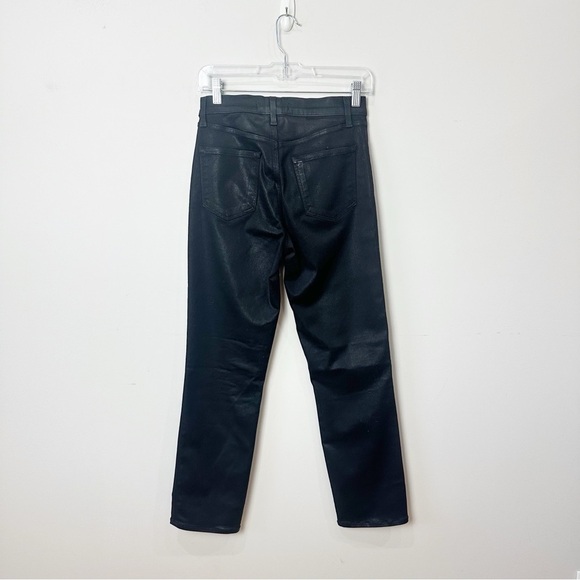 J Brand Alma Stellar Black Waxed Straight Leg Jeans - Picture 2 of 9